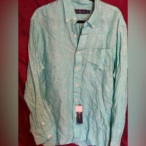 Mens Ralph Lauren Linen Button Up. Original tags  Never worn